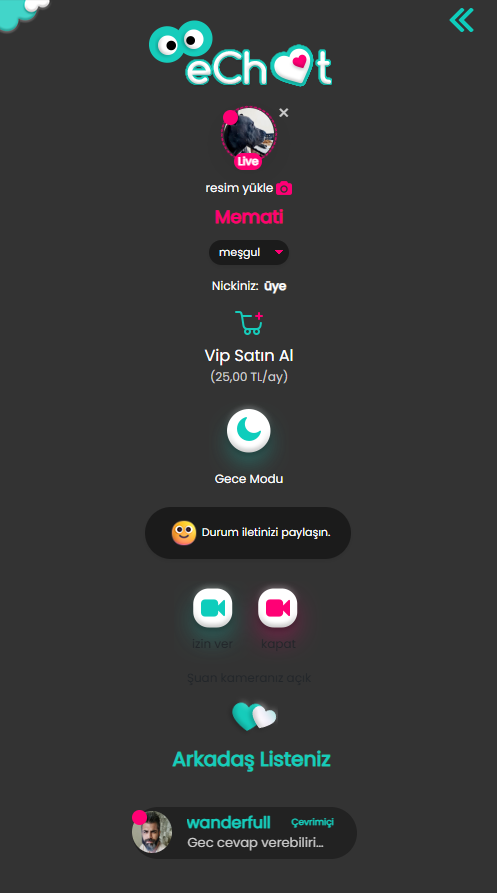WoChat - G�r�nt�l� Sesli Profil Resimli Chat Sohbet Appleti