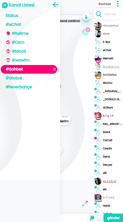 WoChat - G�r�nt�l� Sesli Profil Resimli Chat Sohbet Appleti